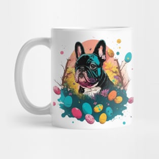 French Bulldog Easter Egg Spring Floral Painting Dog Lover Art Mug